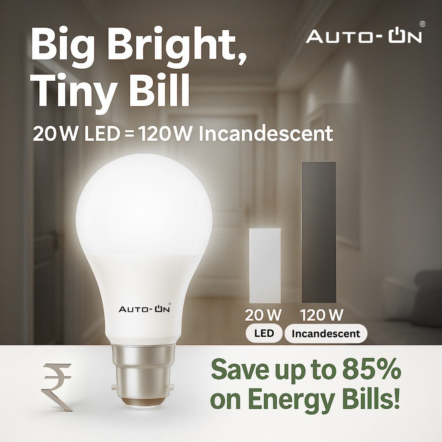 Image of auto-on Motion Sensor LED Bulb (20W) Motion Sensor Light