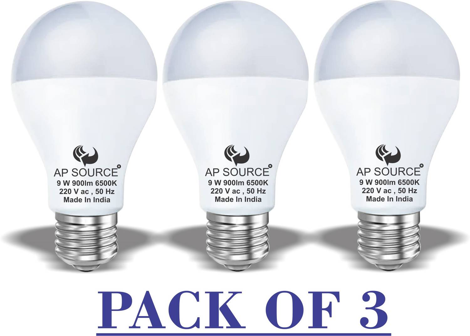 AP Source 9 W Basic Round E27 LED Bulb