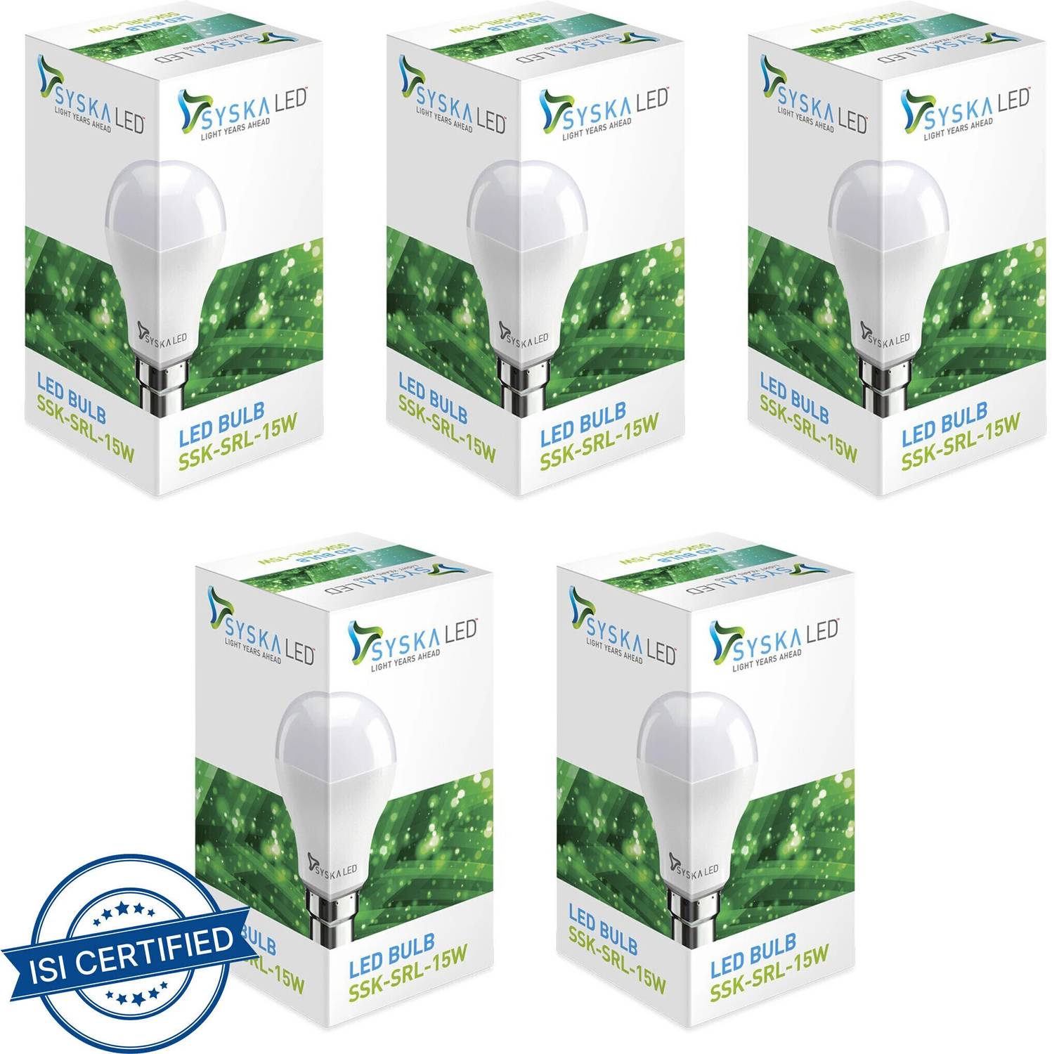 Syska 15 W Basic Standard B22 LED Bulb