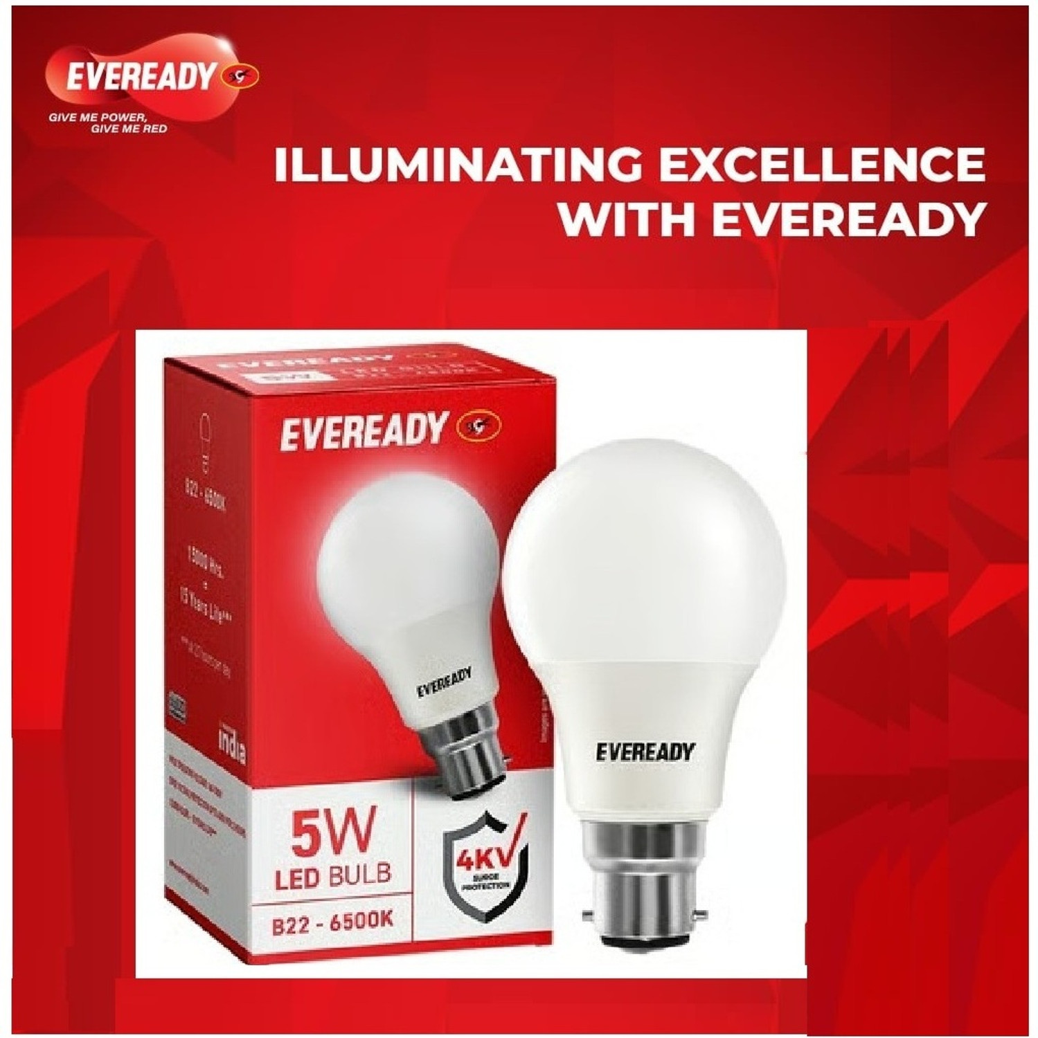Image of EVEREADY 5 W Basic Standard B22 LED Bulb