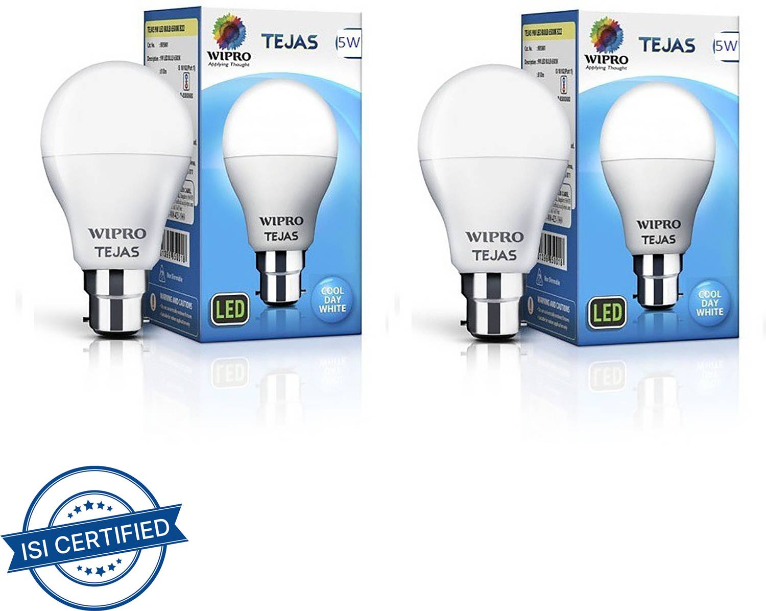 Wipro 5 W Basic Standard B22 LED Bulb