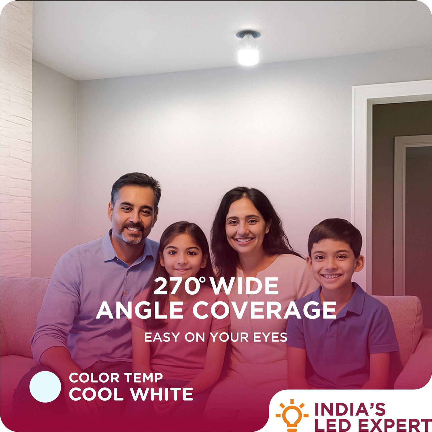 Image of GOURAV 50 W Eye Safety Compliance Arbitrary B22 LED Bulb