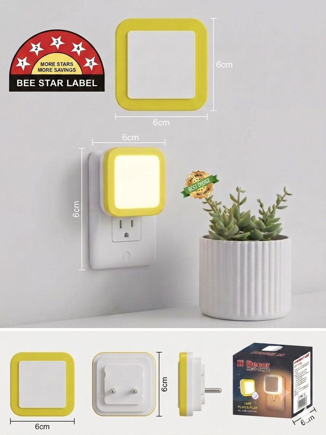 Image of H Decor 0.5 W Basic Decorative Plug & Play Night Bulb