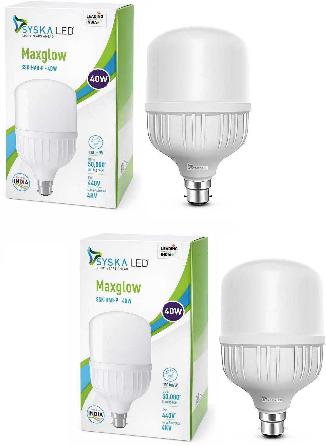 Syska 40 W Basic Standard B22 LED Bulb