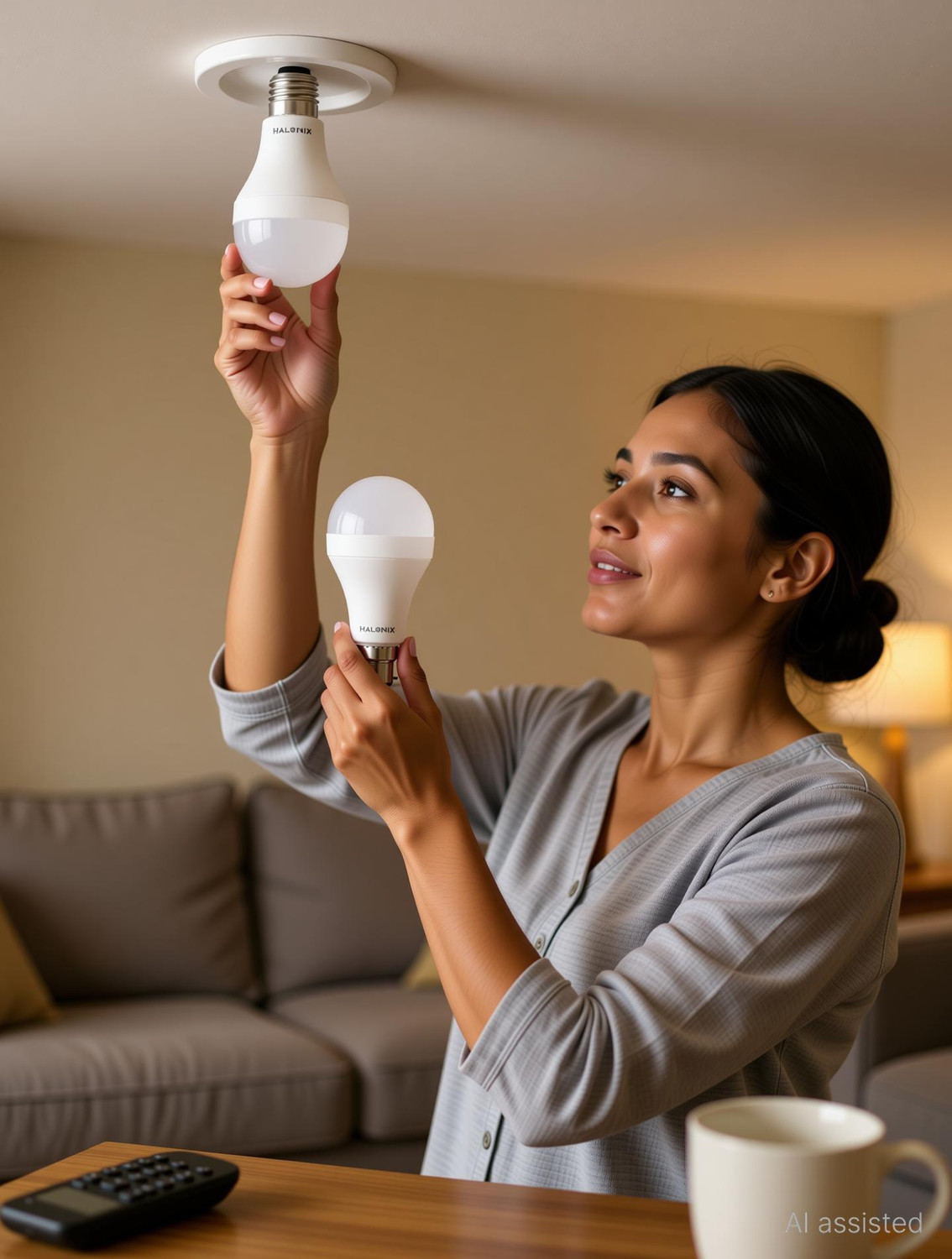 Image of HALONIX 12 W Inverter Round B22 Inverter Bulb
