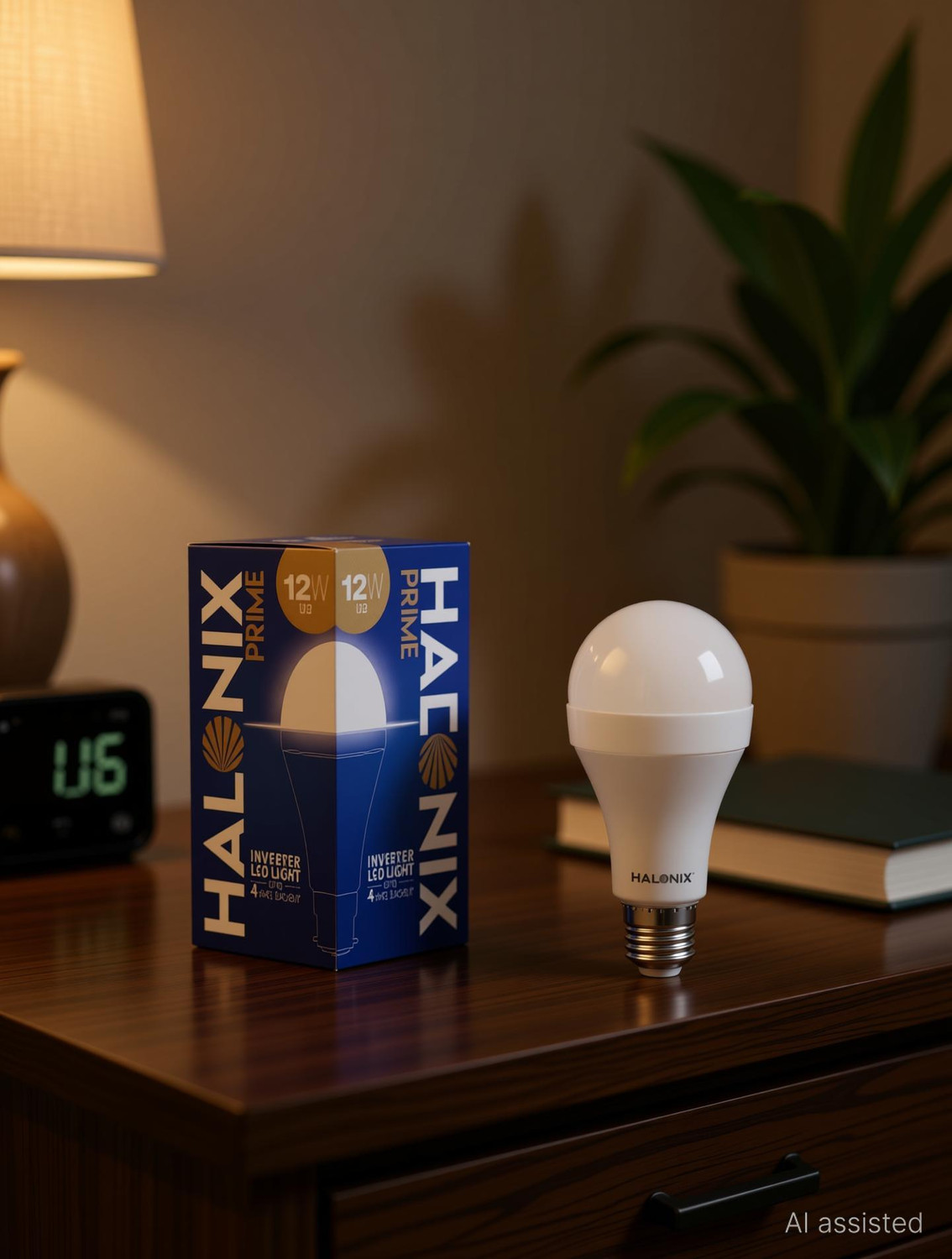 Image of HALONIX 12 W Inverter Round B22 Inverter Bulb