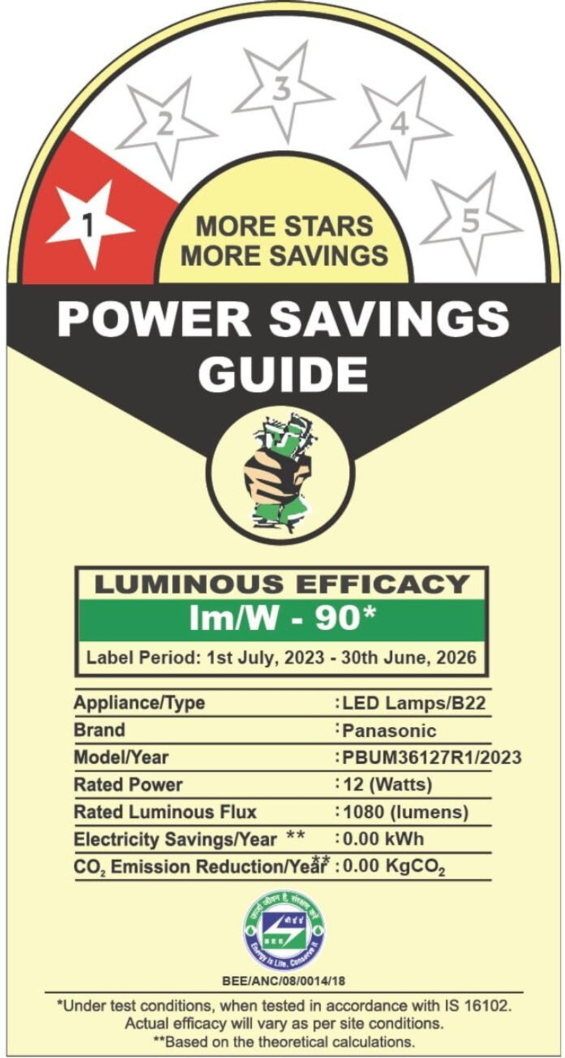Image of Panasonic 9 W Motion Sensor Round B22 D LED Bulb