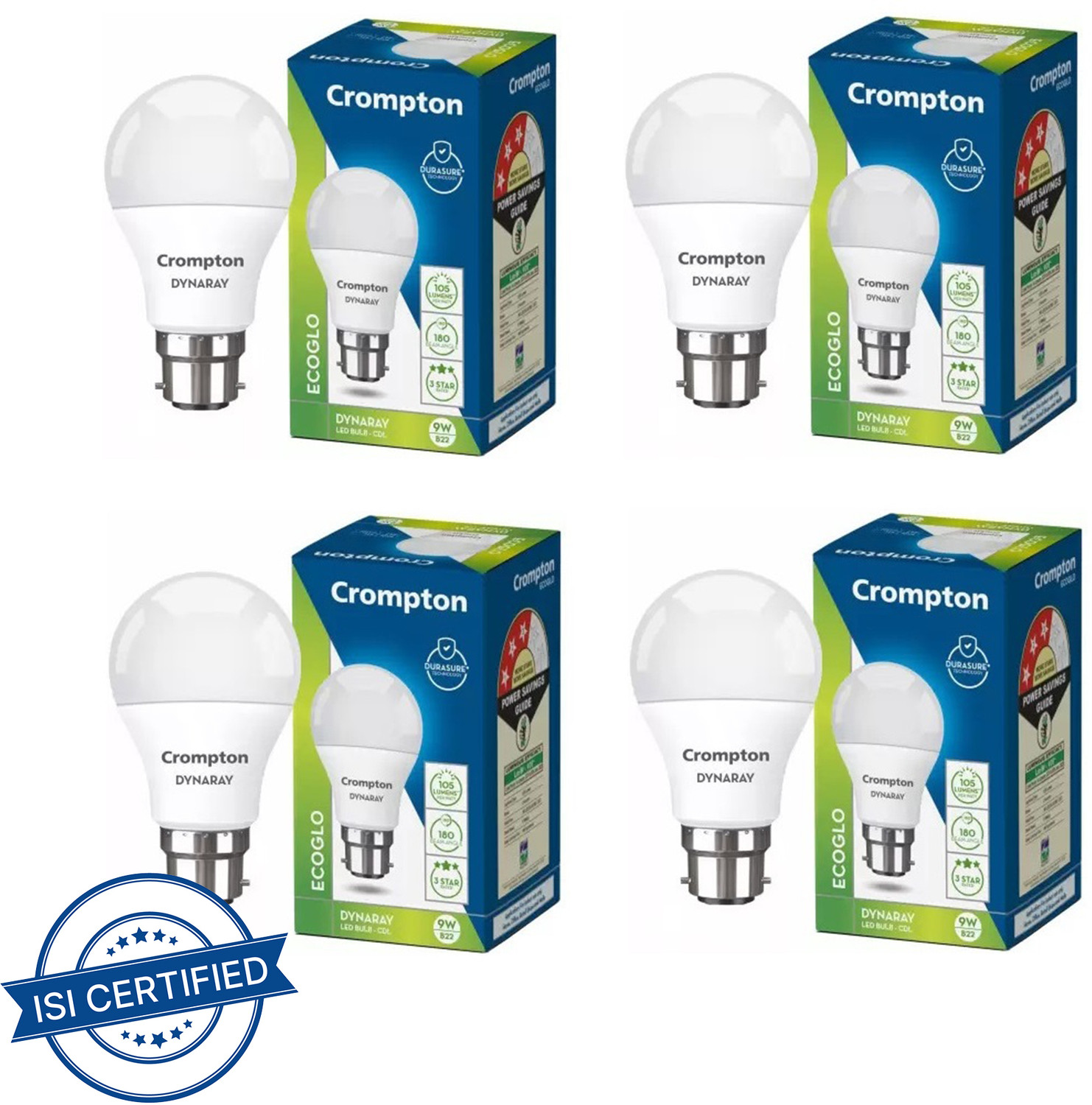 Image of Crompton 9 W Basic Round B22 LED Bulb