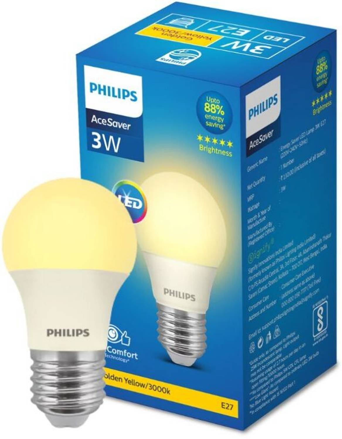 PHILIPS 3 W गोल LED बल्ब - Image 1