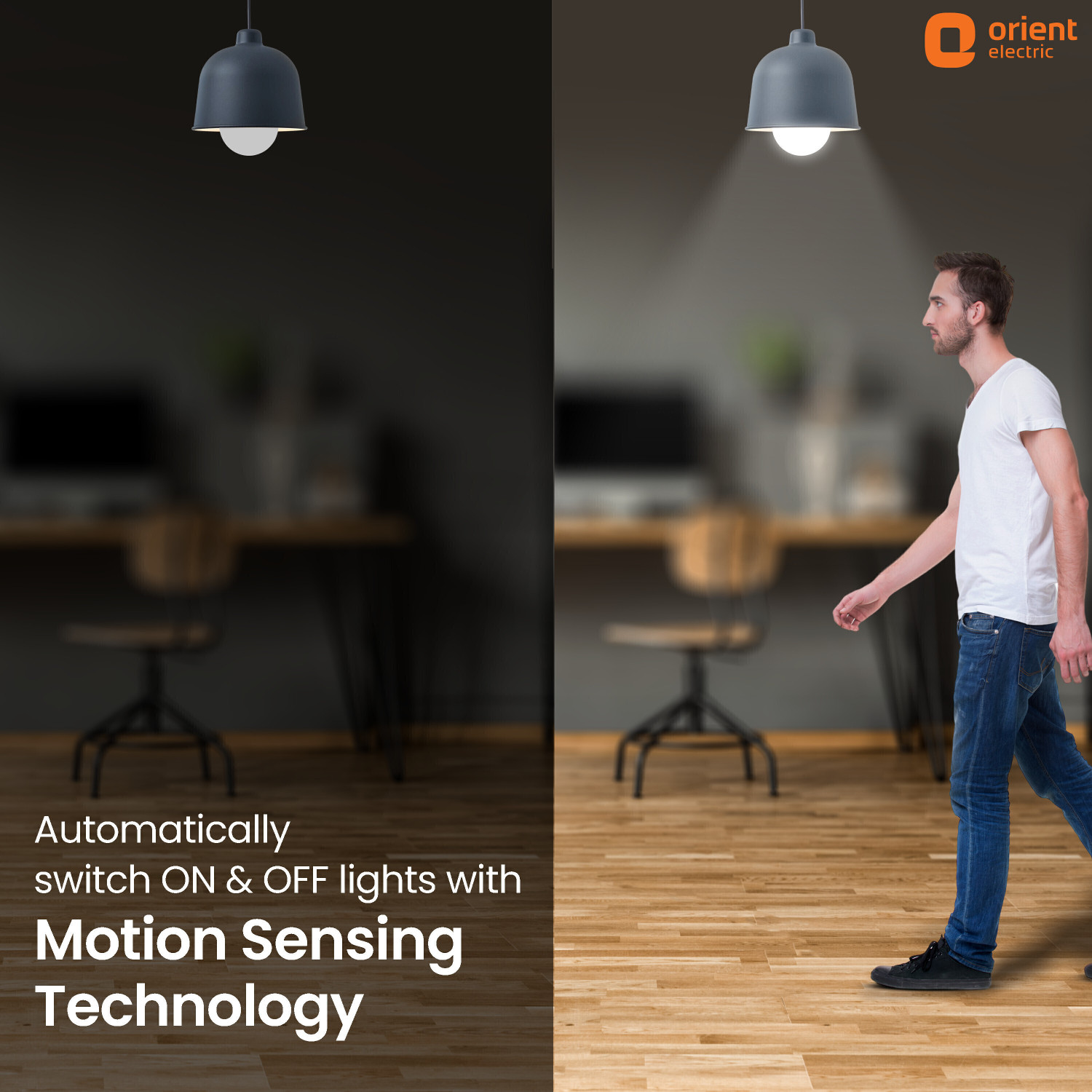 Image of Orient Electric 10 W Motion Sensor Round B22 LED Bulb