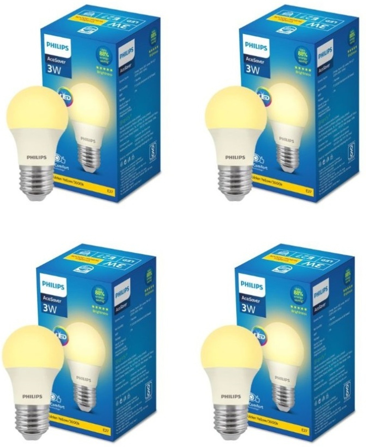 Image of PHILIPS 3 W Basic Round E27 LED Bulb