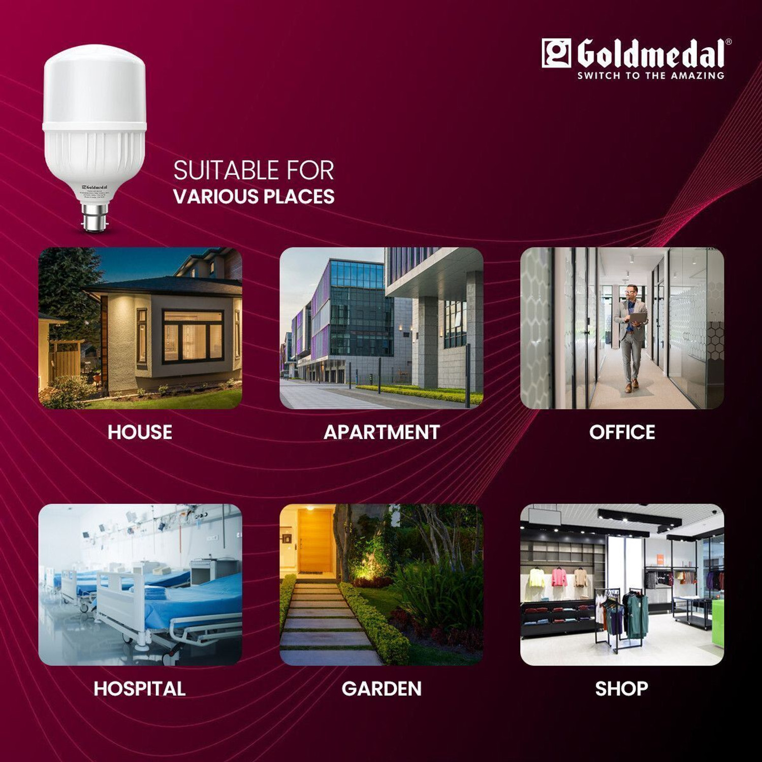 Image of Gold Medal 30 W Basic Standard B22 LED Bulb