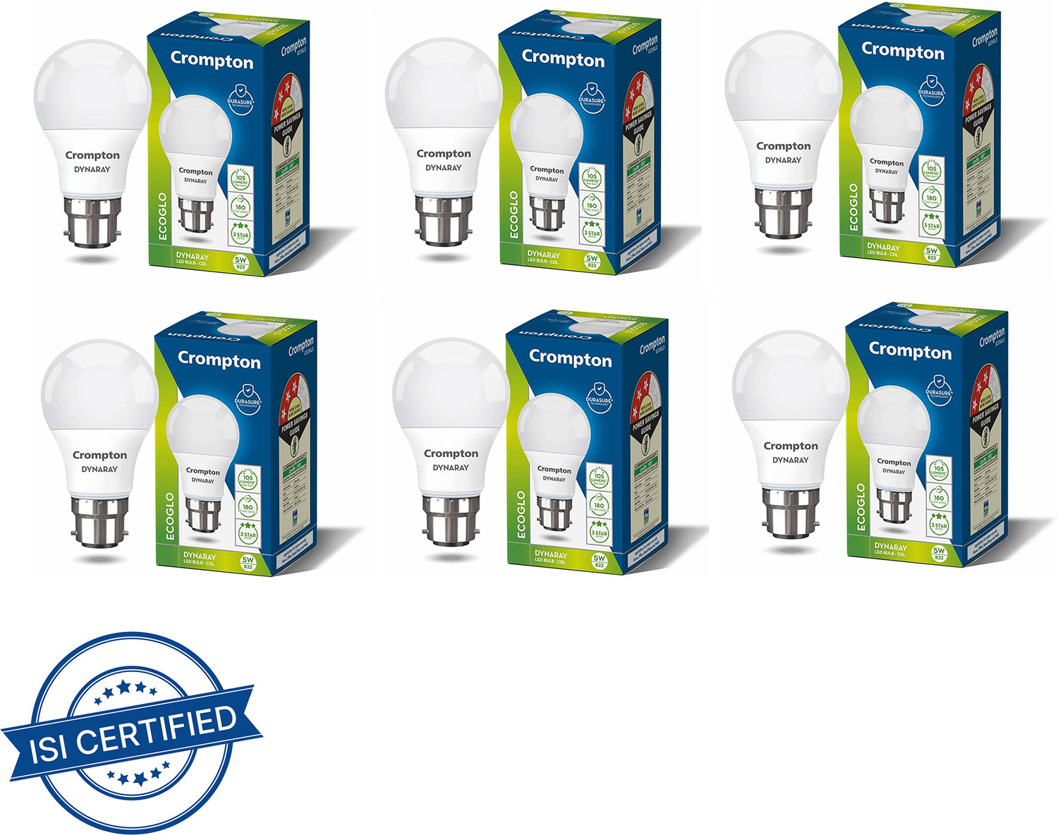 Image of Crompton 5 W Basic Standard B22 LED Bulb