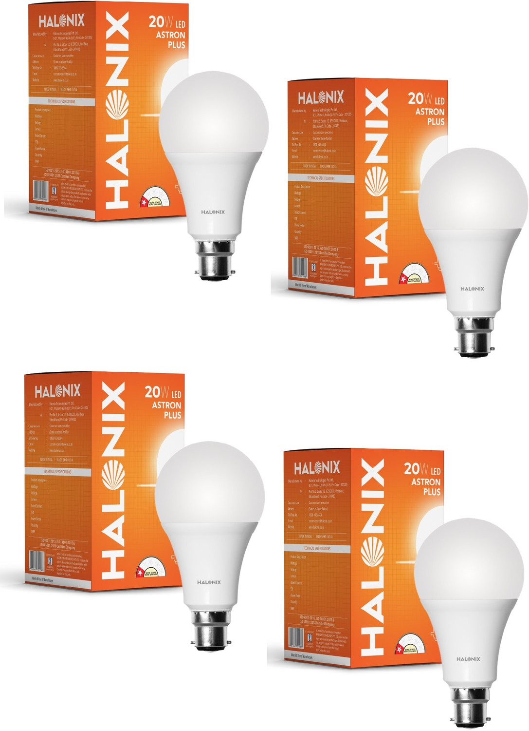 Image of HALONIX 20 W Basic Round B22 D LED Bulb