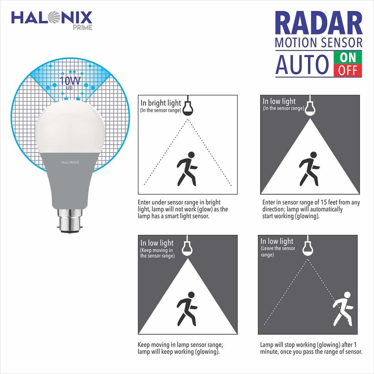 Image of HALONIX 10 W Basic Decorative B22 LED Bulb