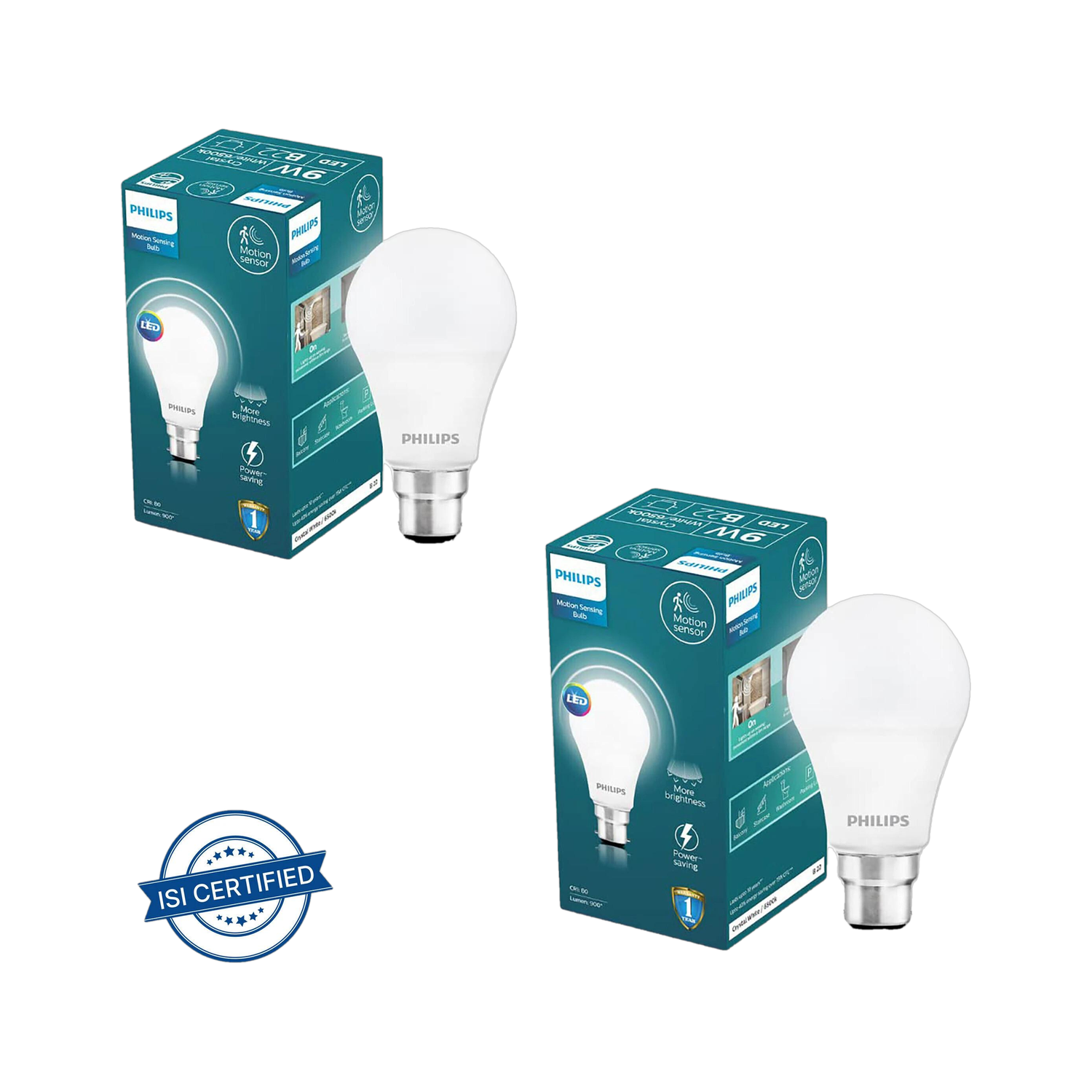 PHILIPS 9 W Motion Sensor Round B22 LED Bulb