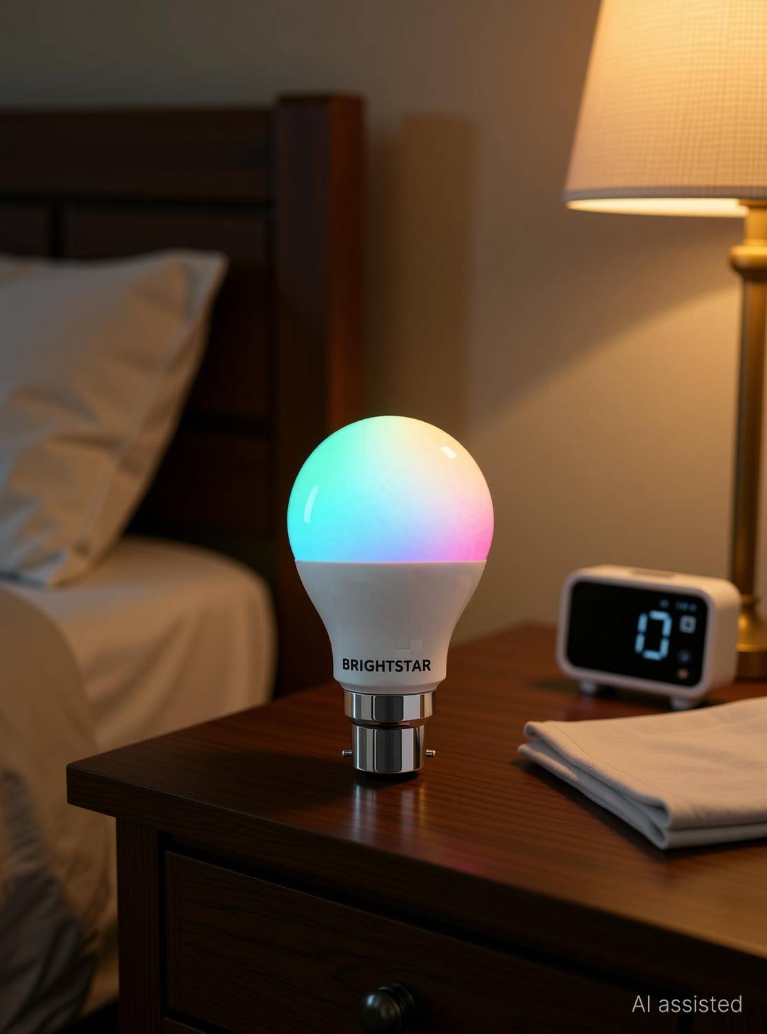 Brightstar 9 W Basic Round B22 LED Bulb