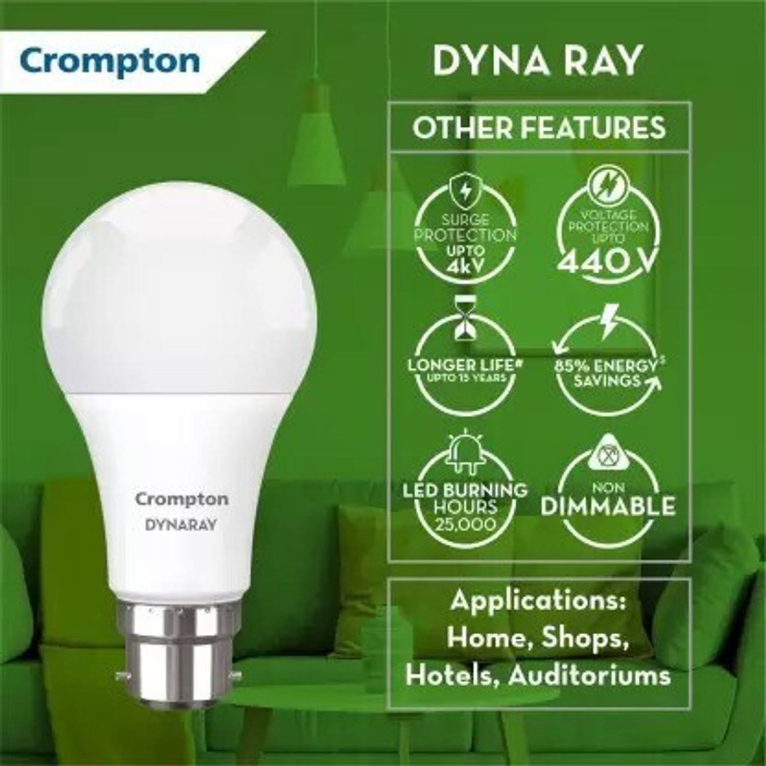Image of Crompton 14 W Basic Standard B22 LED Bulb