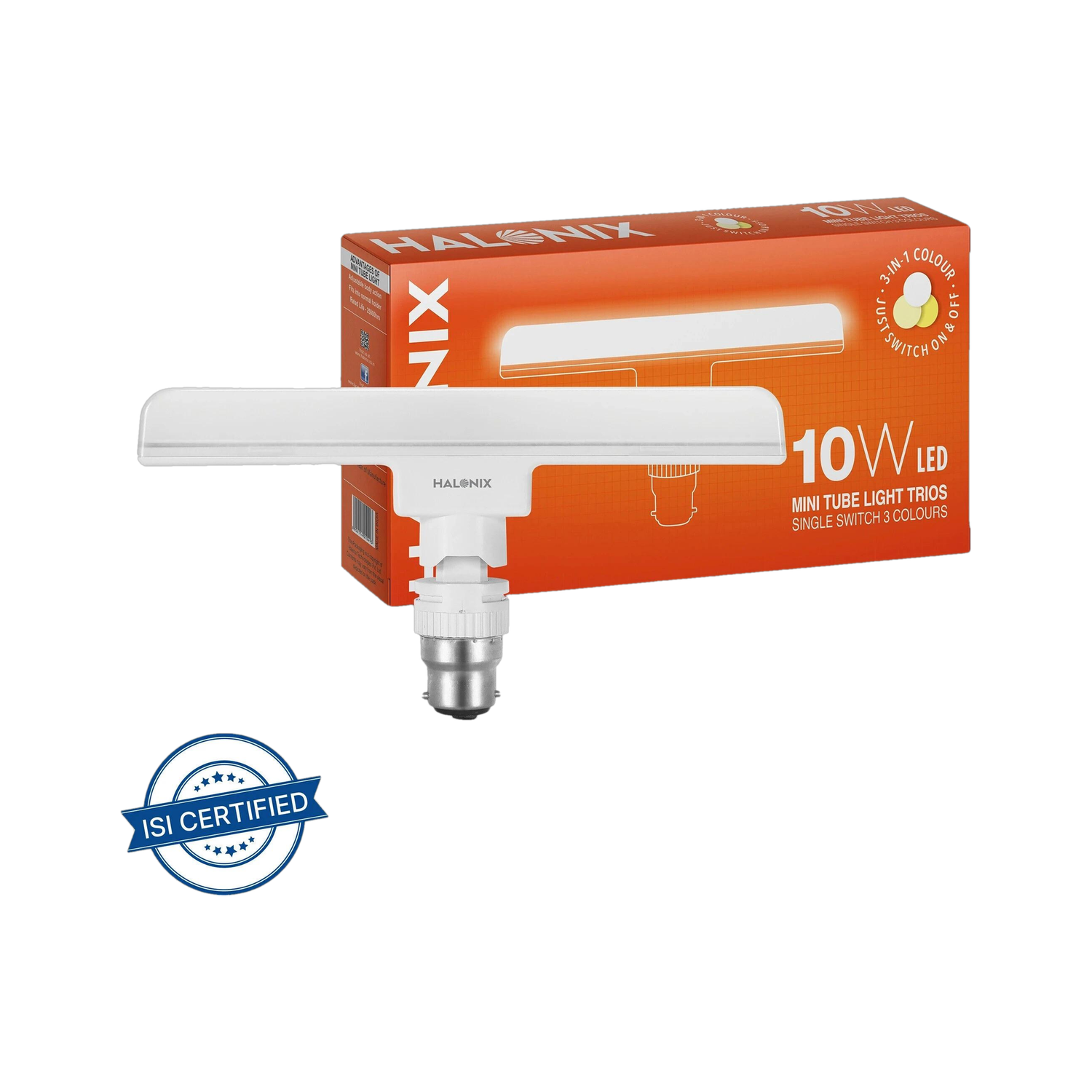 Image of HALONIX 10 W Color Changing T-Bulb B22 LED Bulb