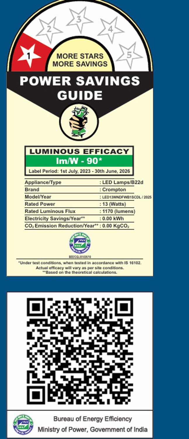 Image of Crompton 13 W Basic Round B22 LED Bulb