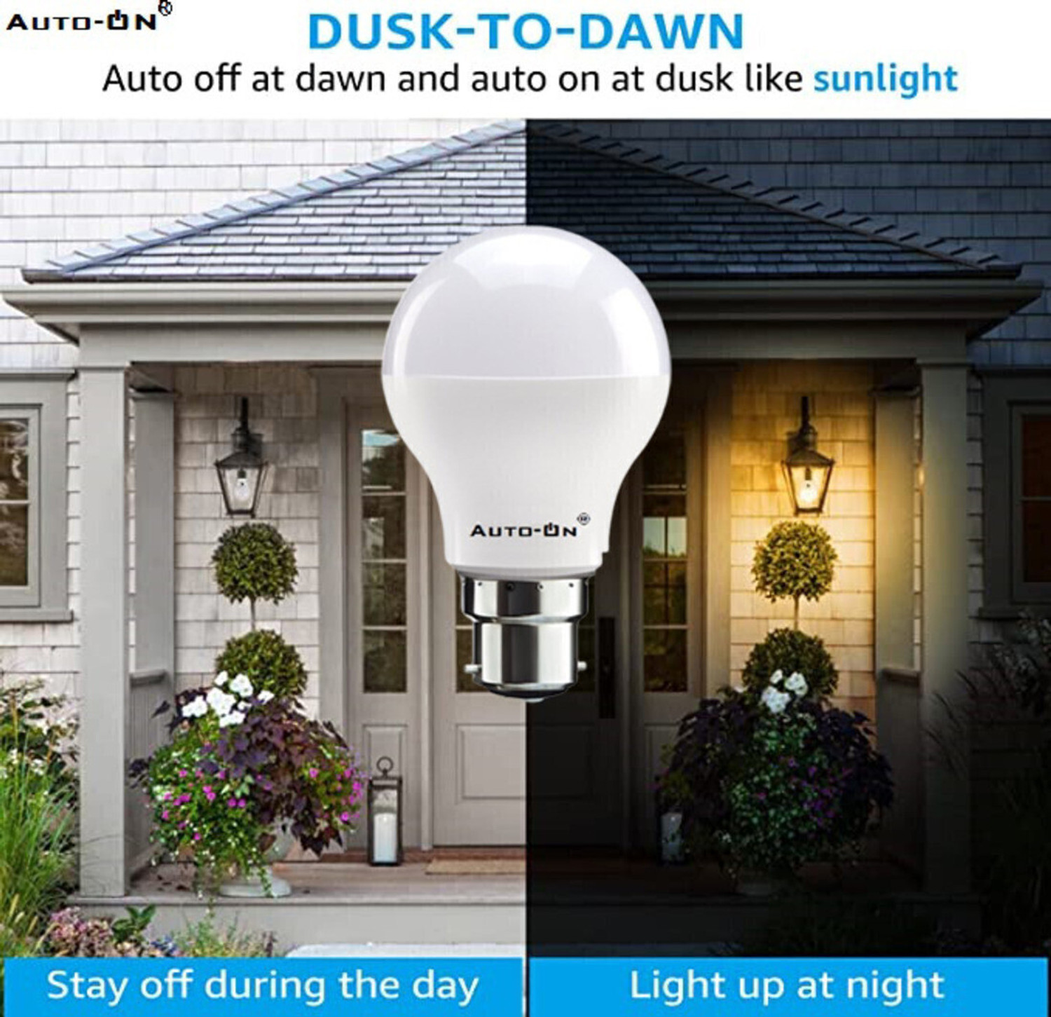 Image of auto-on 9 W Basic Standard B22 LED Bulb