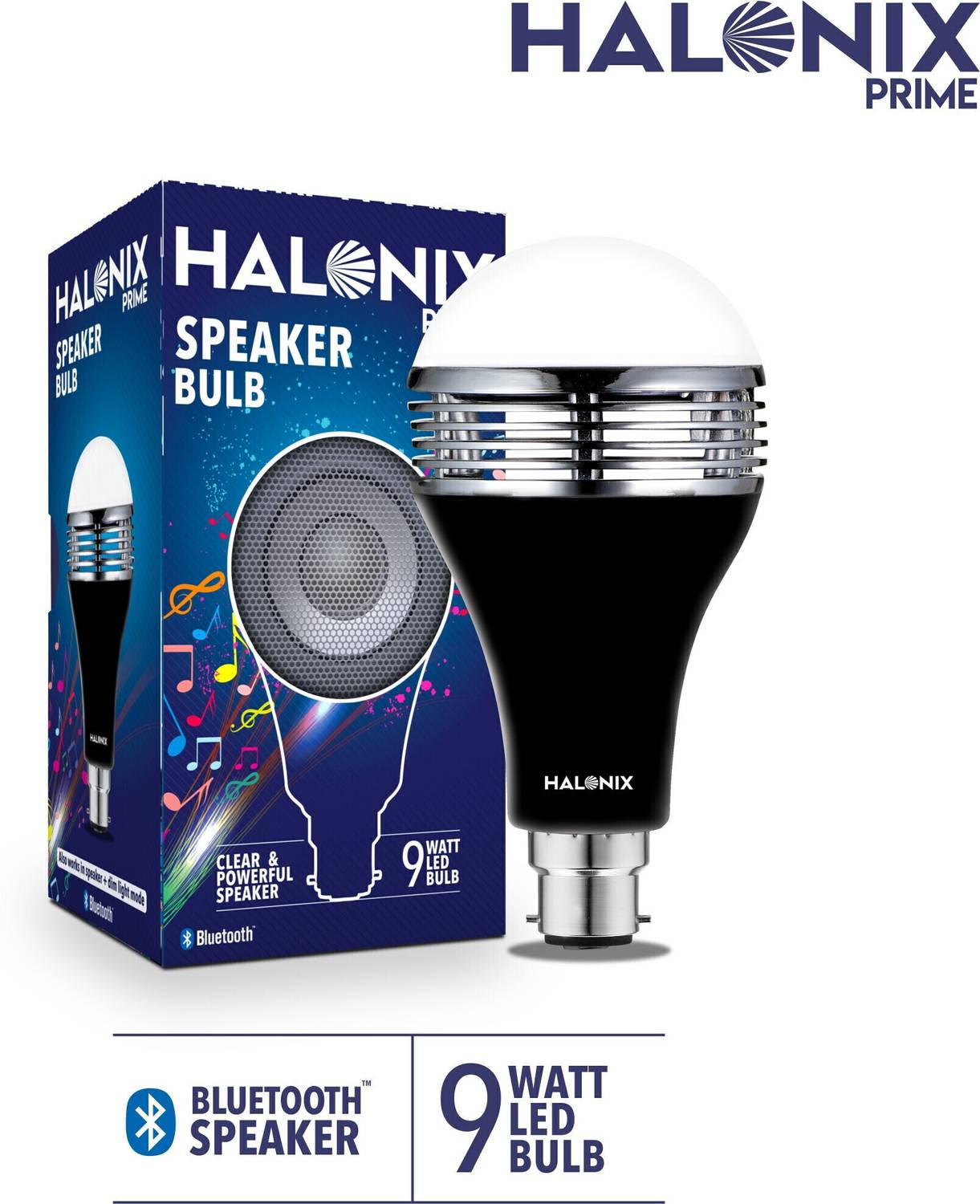 HALONIX 9W Bluetooth Round B22 LED Bulb - Image 3