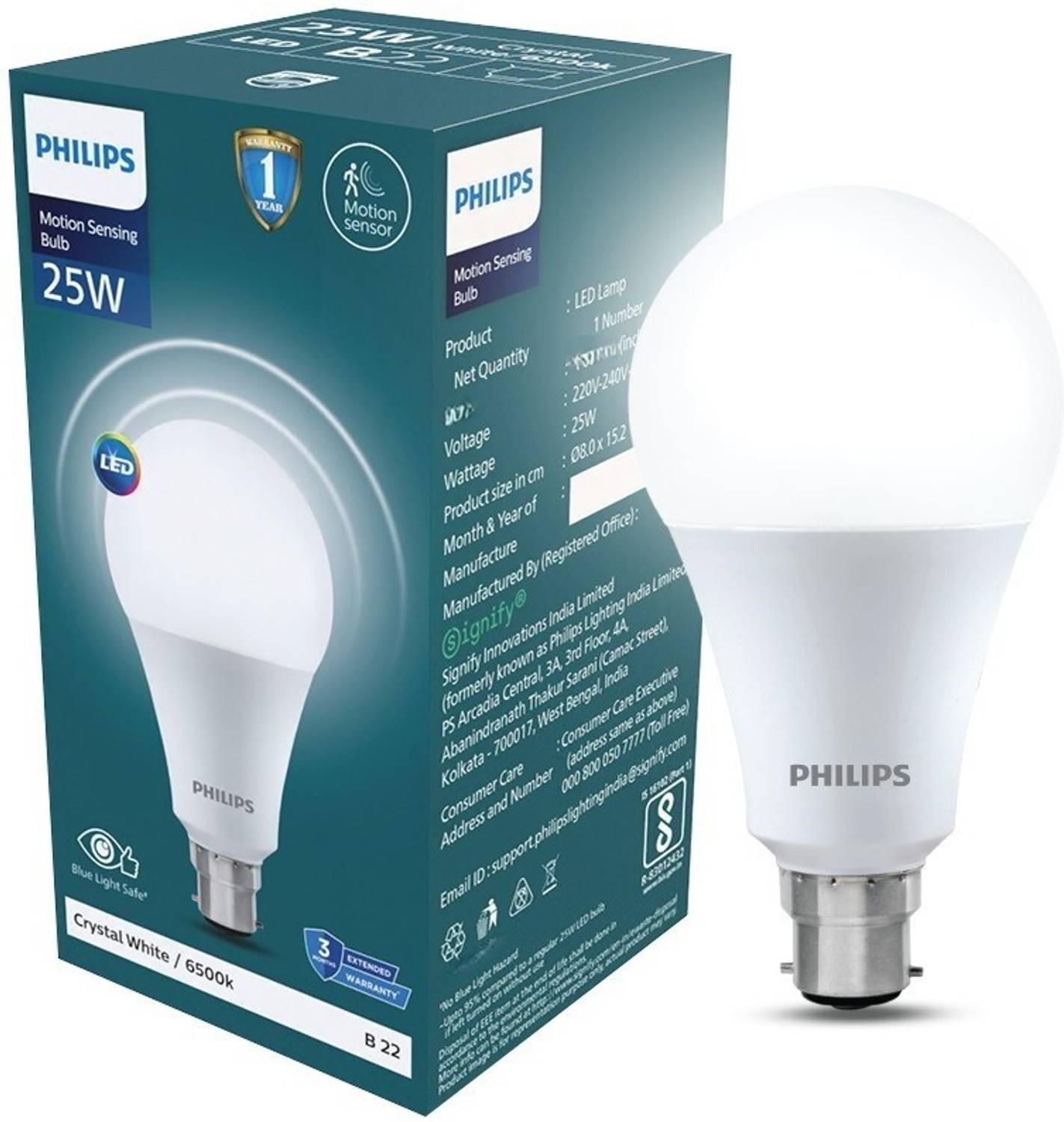 PHILIPS 25W Motion Sensor B22 LED Bulb - Image 1