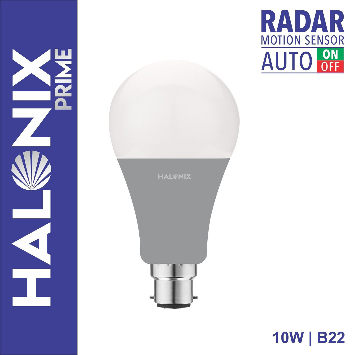 Image of HALONIX 10 W Motion Sensor Round B22 LED Bulb