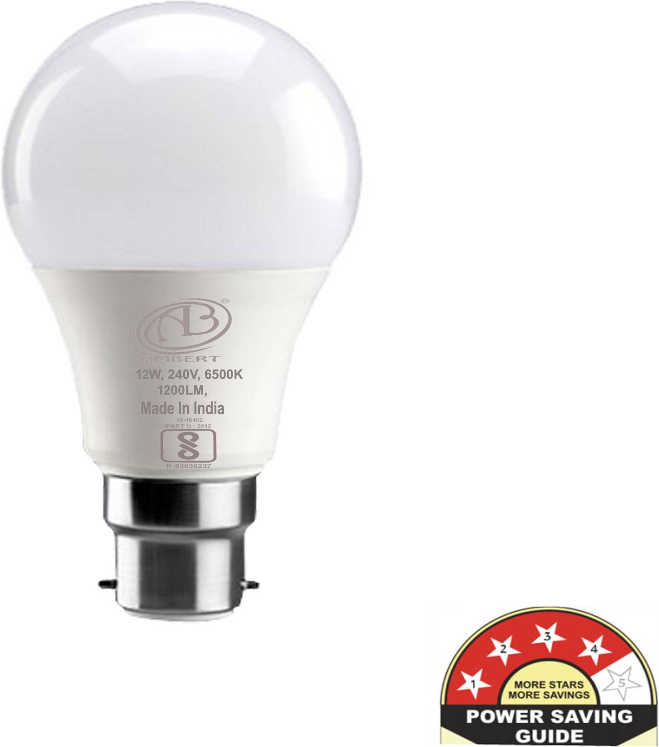 ambert 12 W Eye Safety Compliance Round B22 LED Bulb