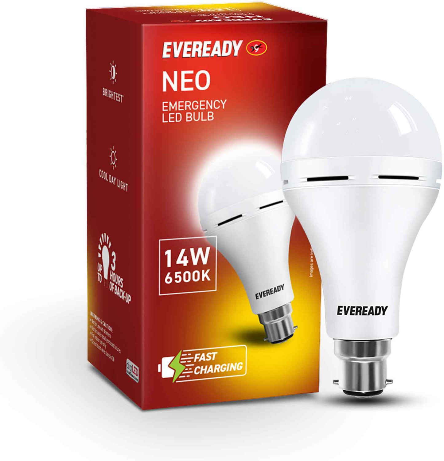 Image of EVEREADY 14 W Inverter Round B22 Inverter Bulb