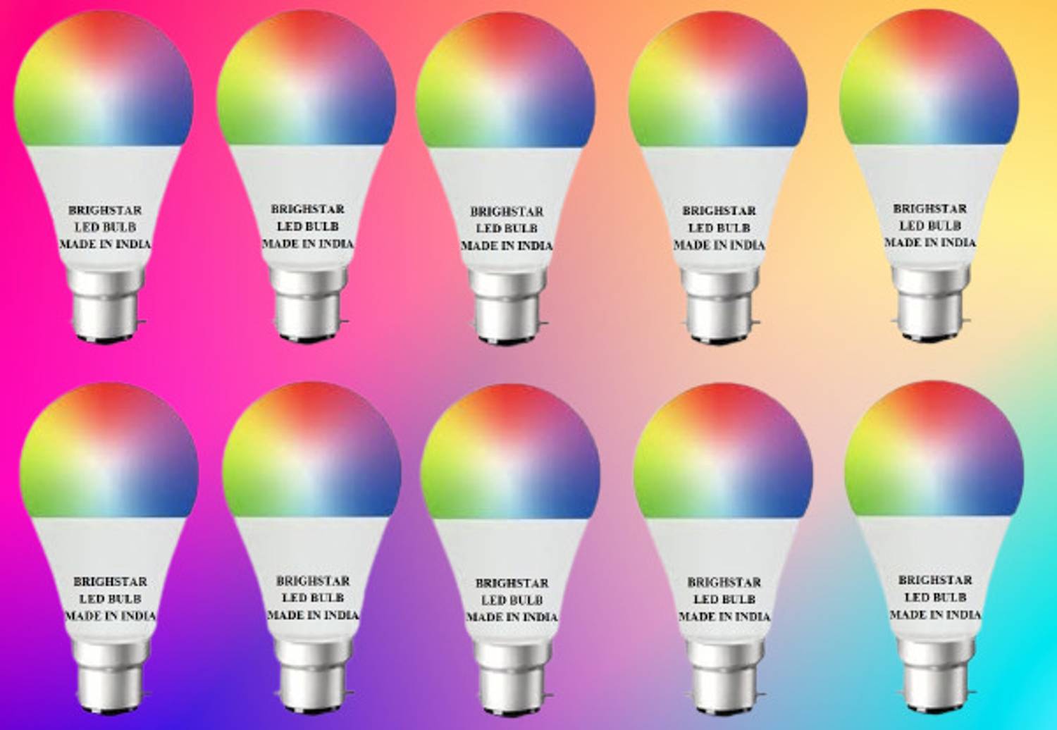 Brightstar 10 W Basic Round B22 LED Bulb