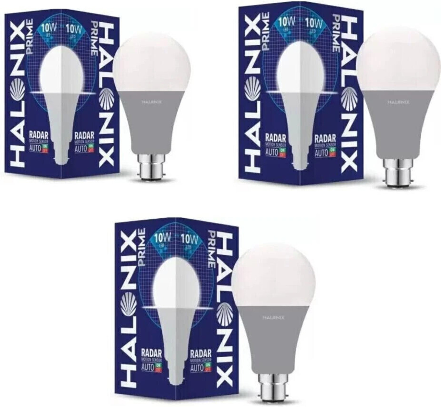 Image of HALONIX 10 W Motion Sensor Round B22 LED Bulb