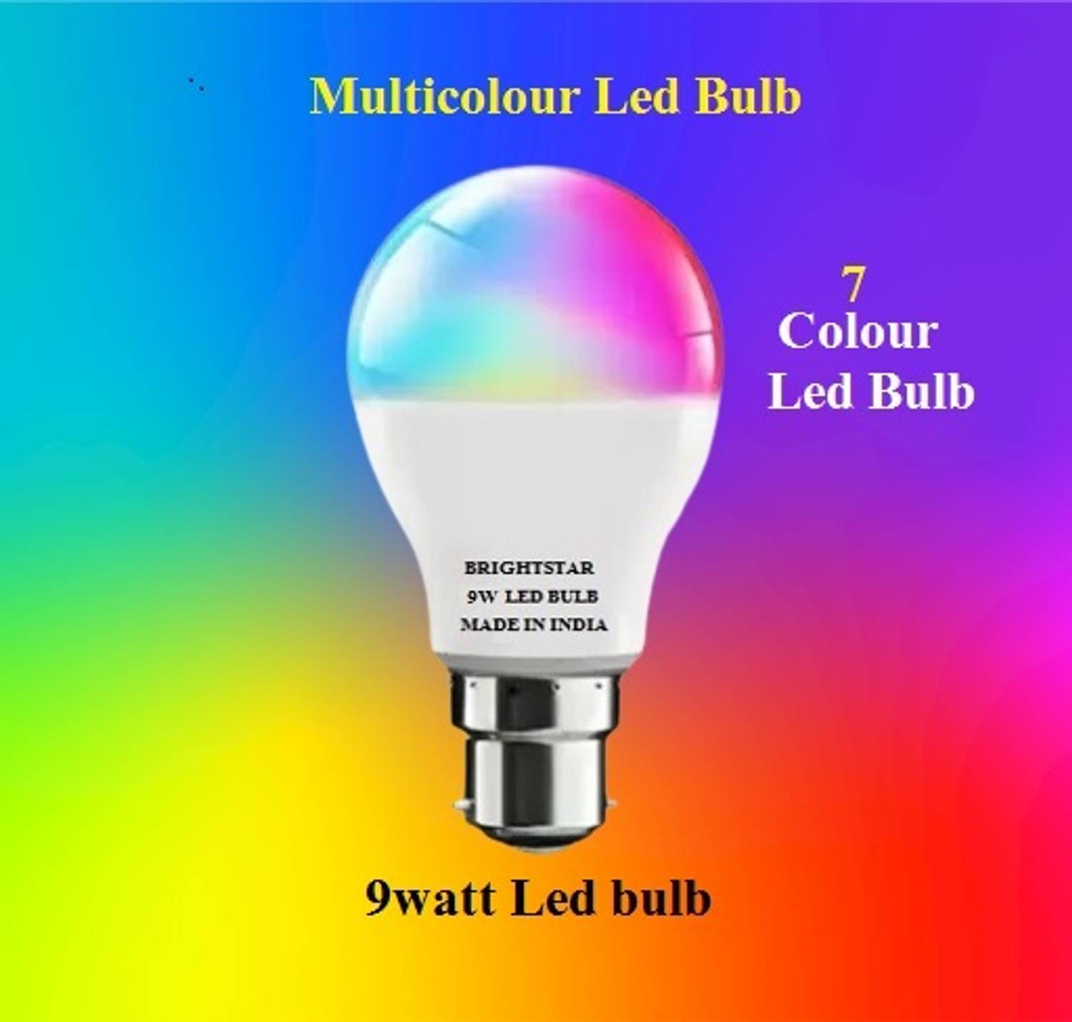 Brightstar 9 W Basic Round B22 LED Bulb