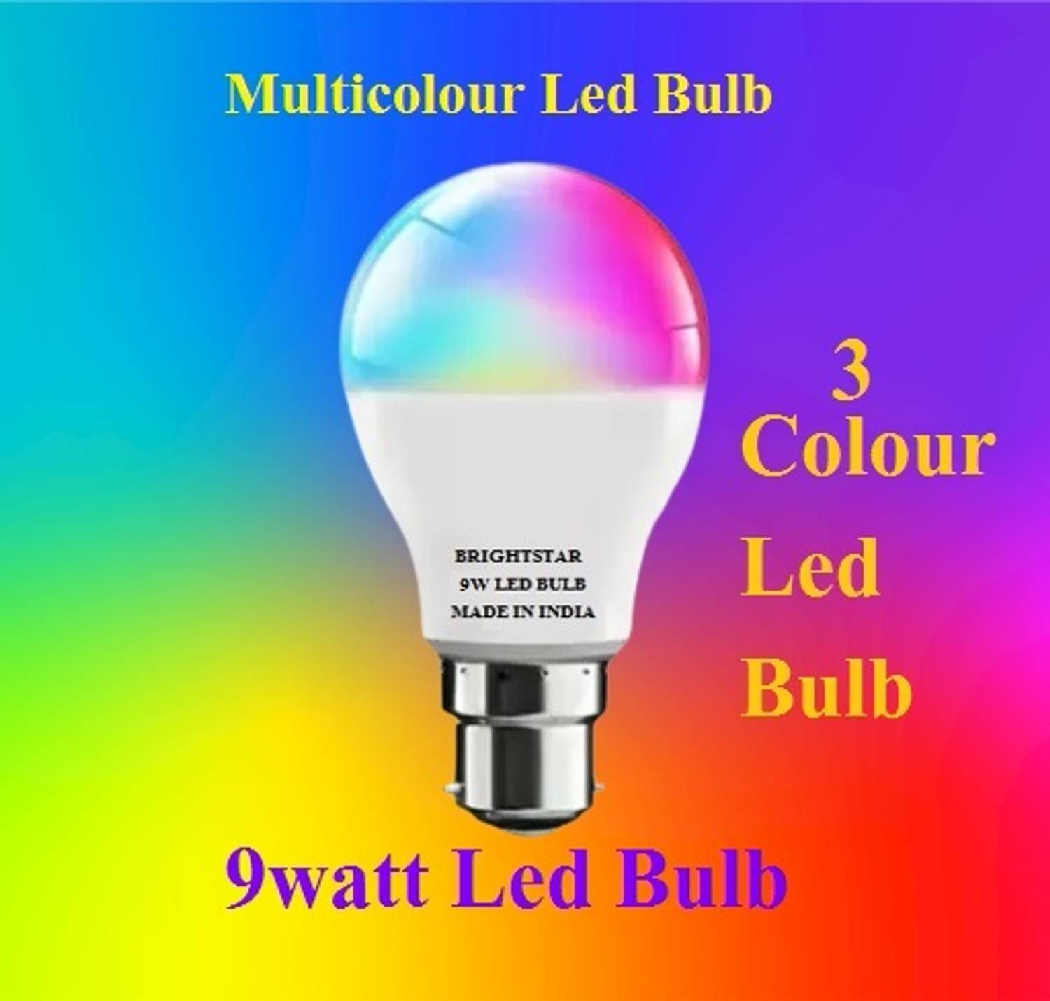 Brightstar 9 W Basic Round B22 LED Bulb