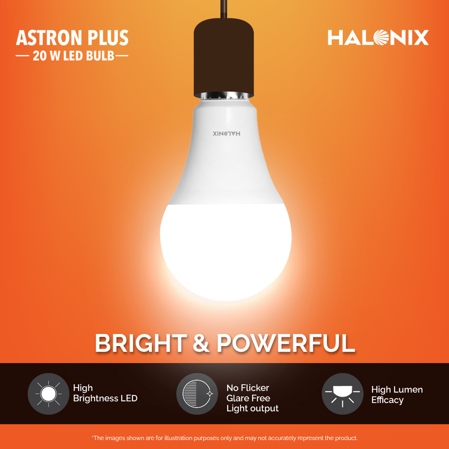 Image of HALONIX 20 W Basic Round B22 D LED Bulb