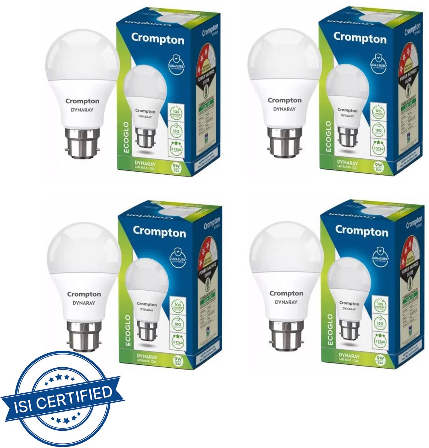 Crompton 9 W Basic Standard B22 LED Bulb Rs. 212 - Flipkart