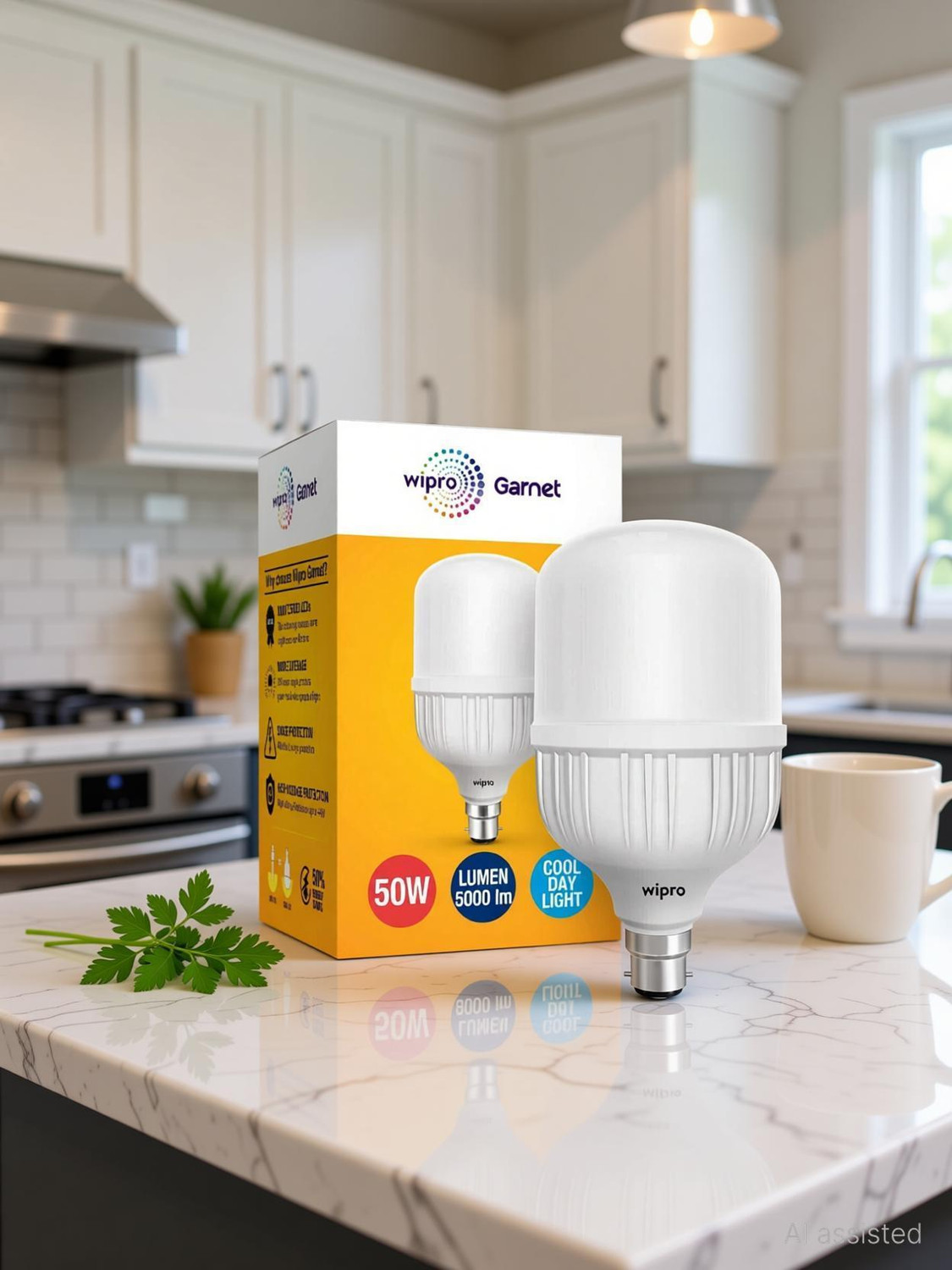 Image of Wipro 50 W Basic Standard B22 LED Bulb