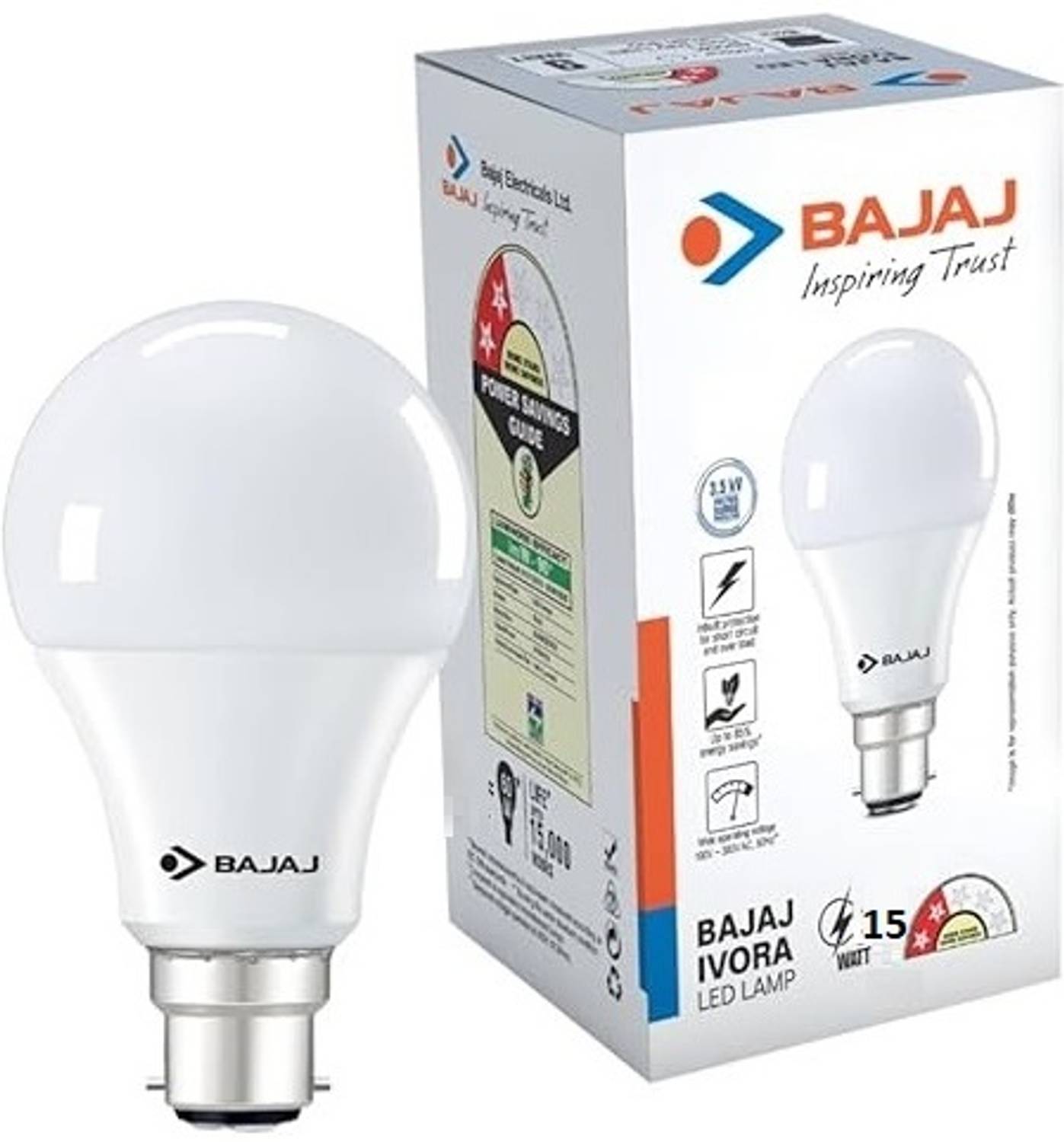 BAJAJ 15 W Basic Standard B22 LED Bulb