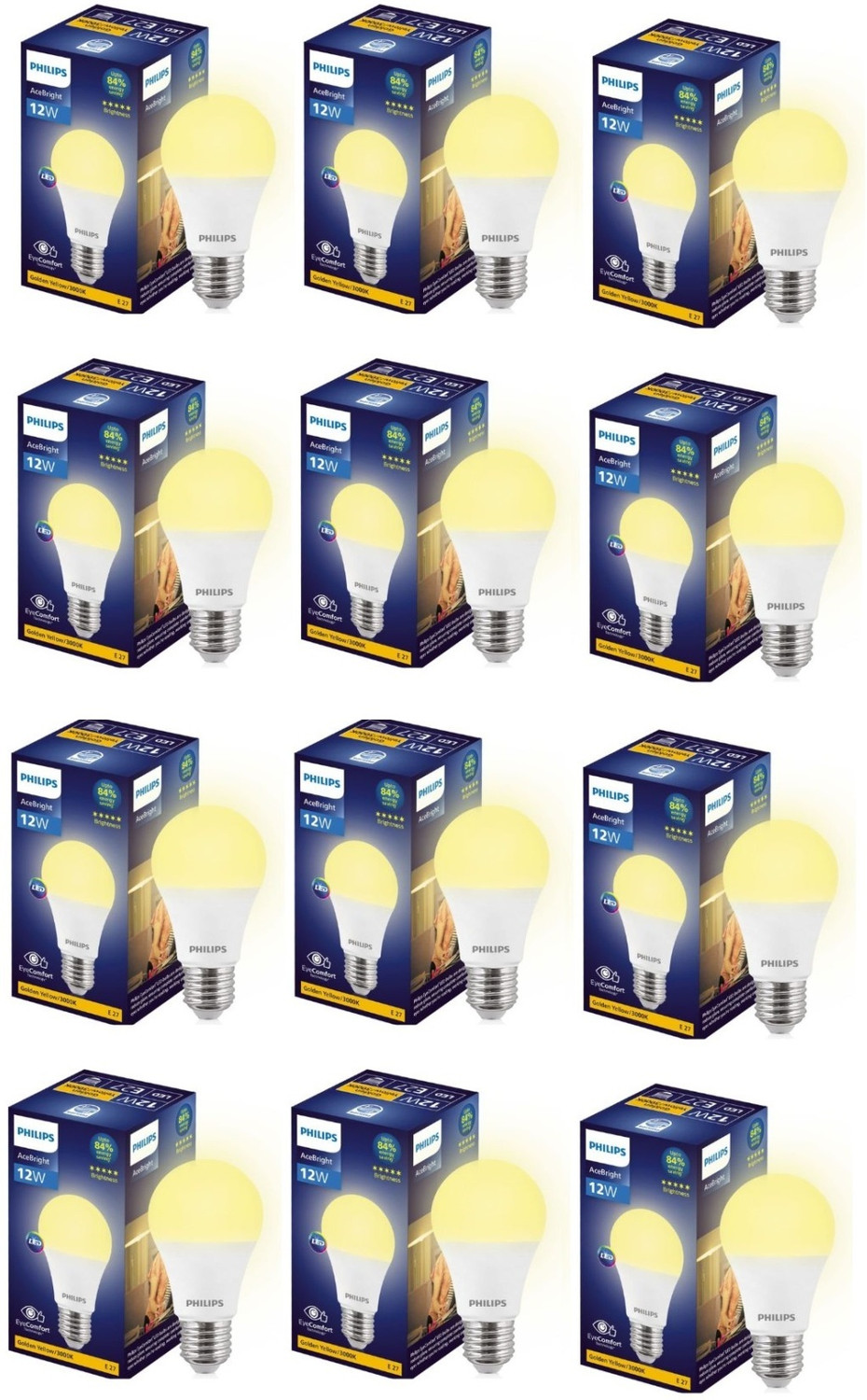 Image of PHILIPS 12 W Basic Round E27 LED Bulb