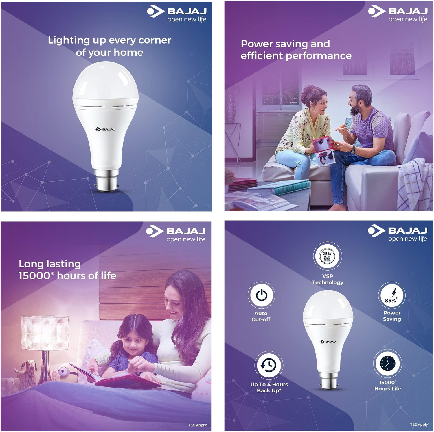 Image of BAJAJ 12 W Inverter Standard B22 Inverter Bulb
