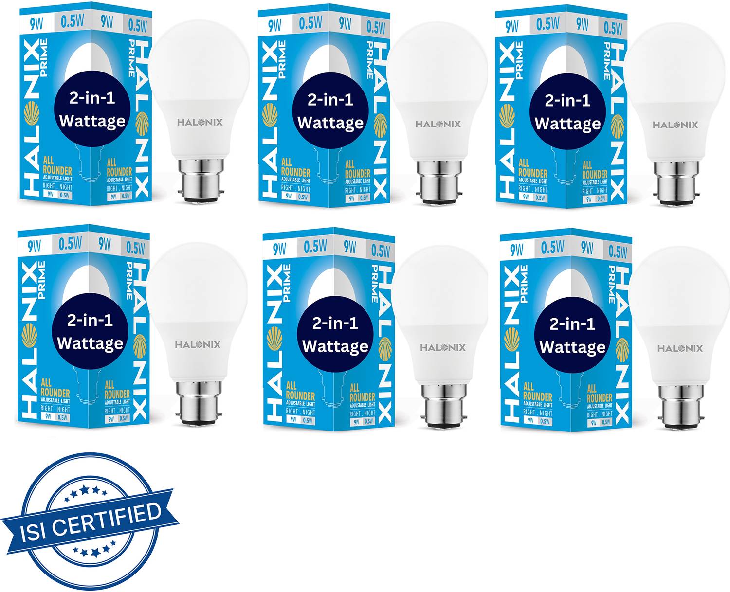 HALONIX 9 W, 0.5 W Basic Round B22 LED Bulb Rs. 356 - Flipkart