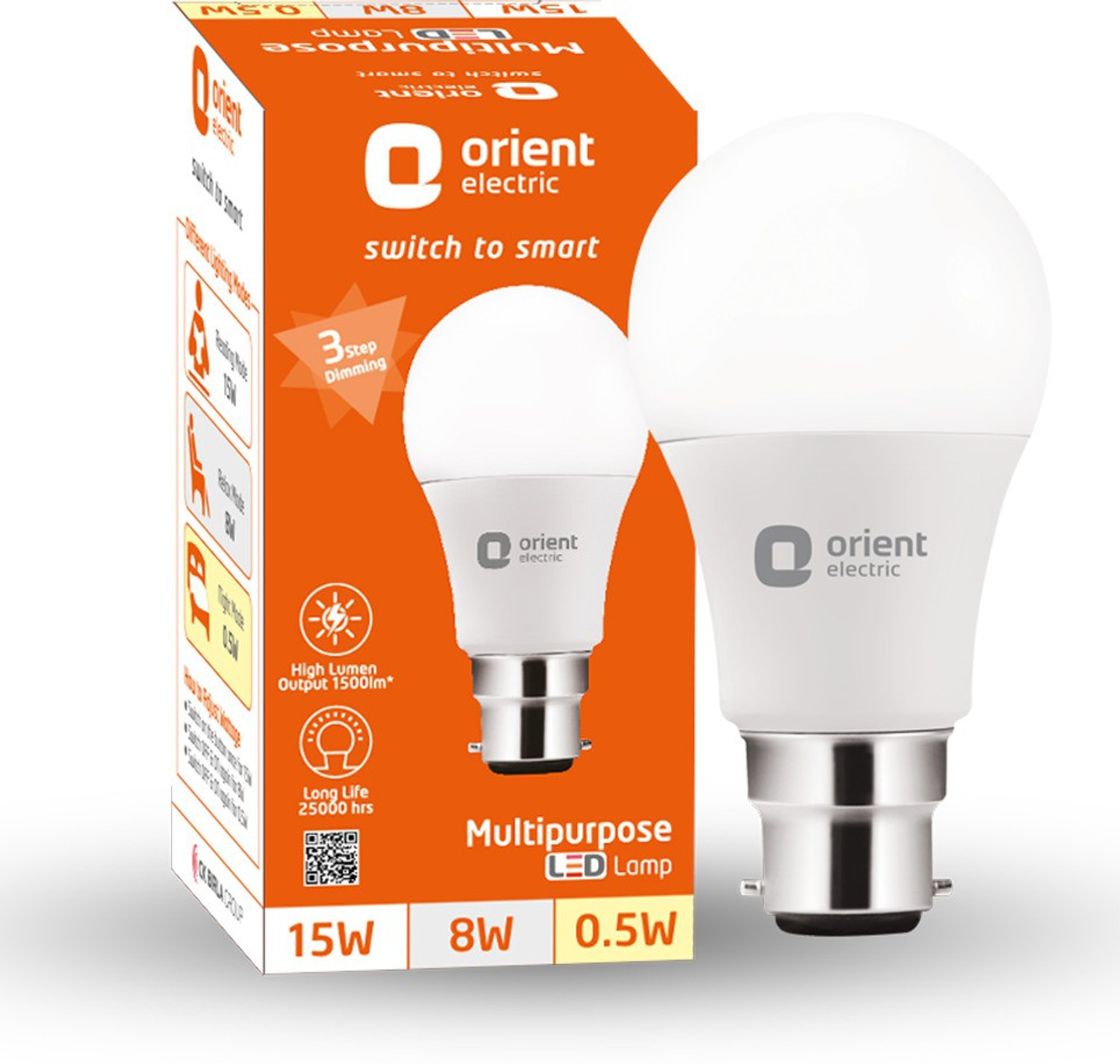 Image of Orient Electric 15 W Basic Round B22 LED Bulb
