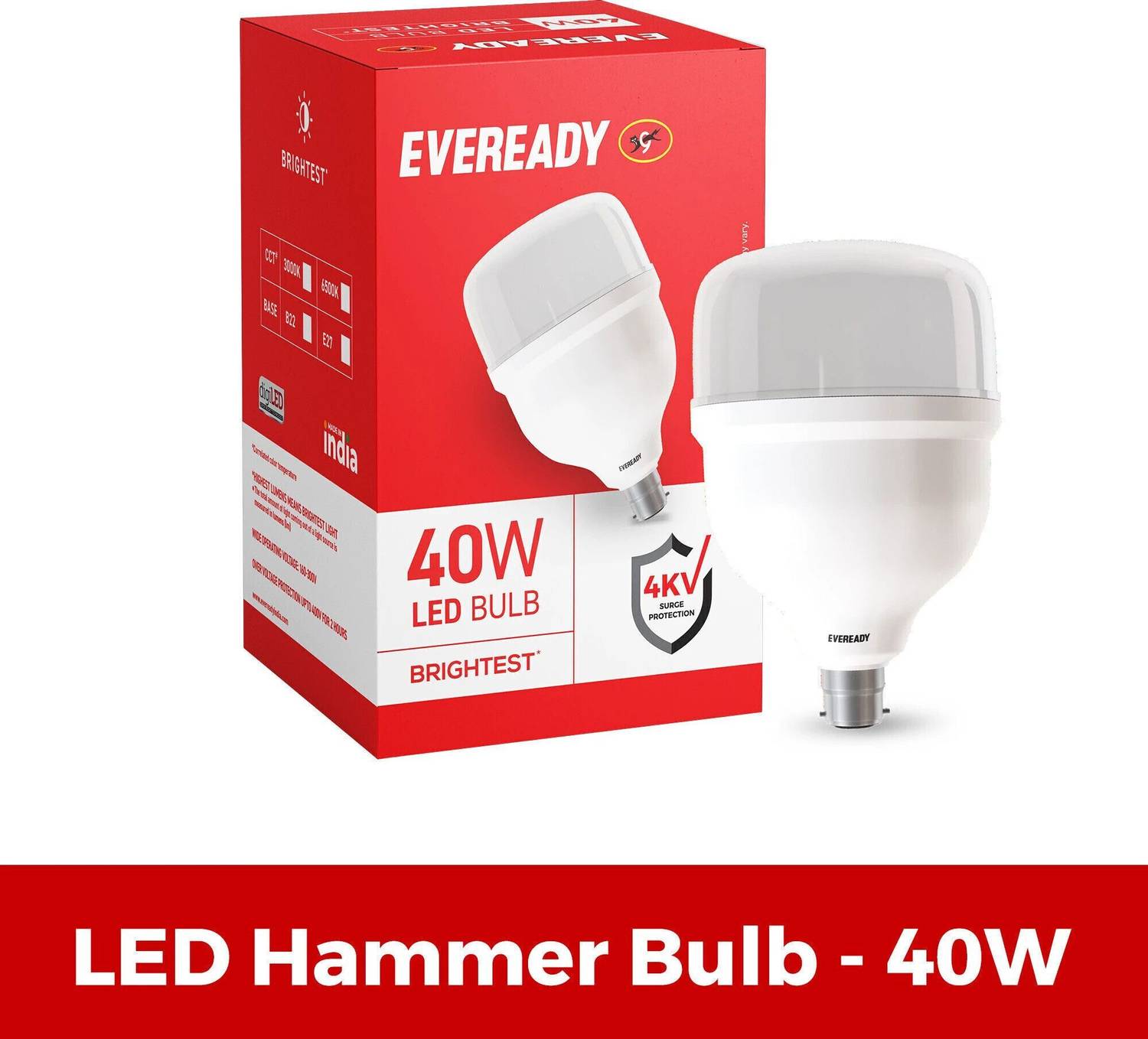 EVEREADY 40W Flickering LED B22 Bulb - Image 2