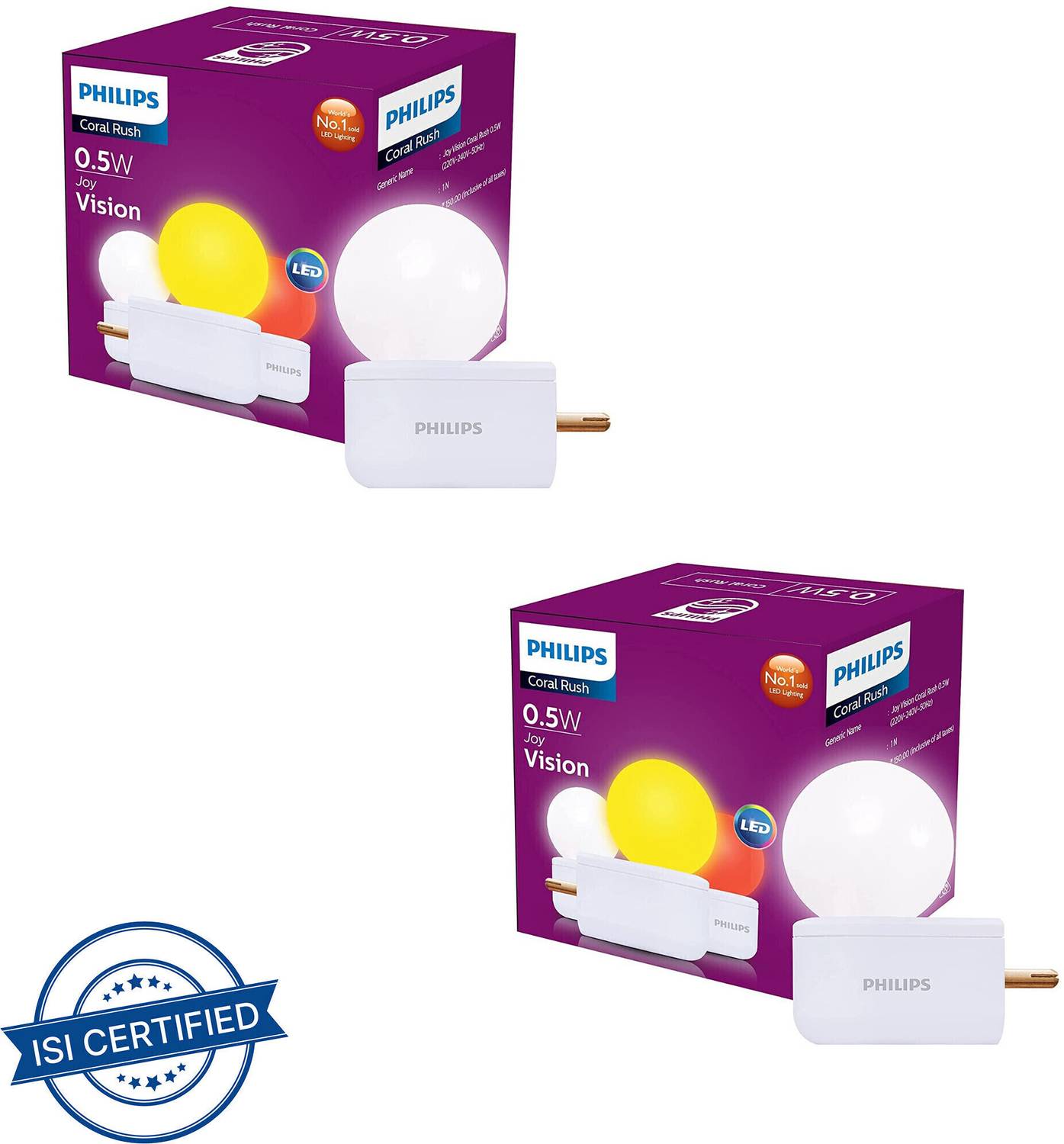 PHILIPS 0.5 W Basic Decorative Plug & Play Night Bulb