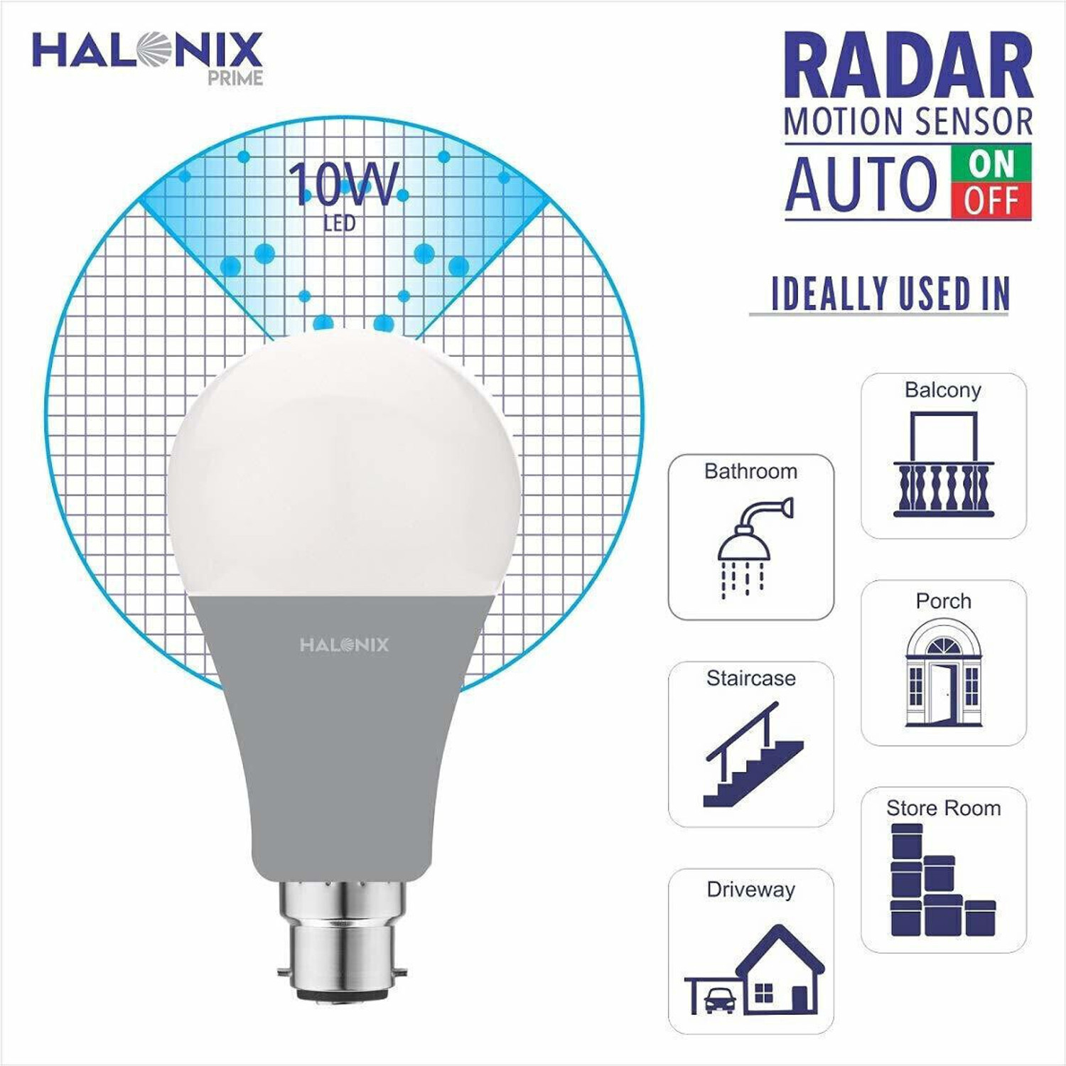 Image of HALONIX 10 W Basic Decorative B22 LED Bulb