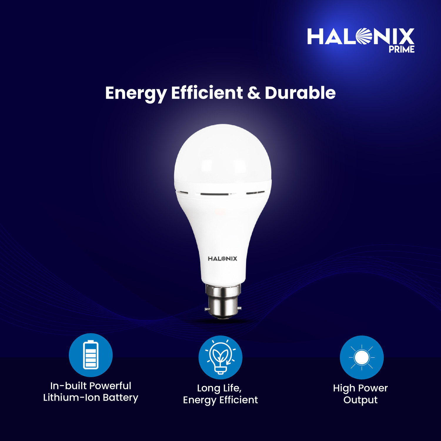 Image of HALONIX 11W Rechargeable Emergency Inverter bulb Pack 10 4 hrs Bulb Emergency Light
