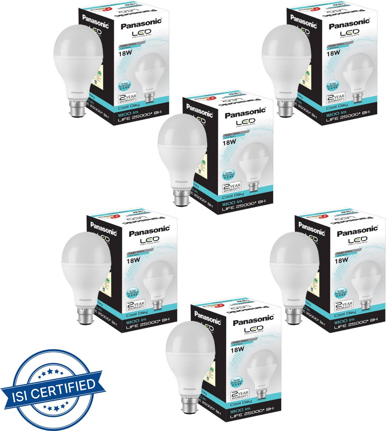 Panasonic 18 W Basic Round B22 LED Bulb