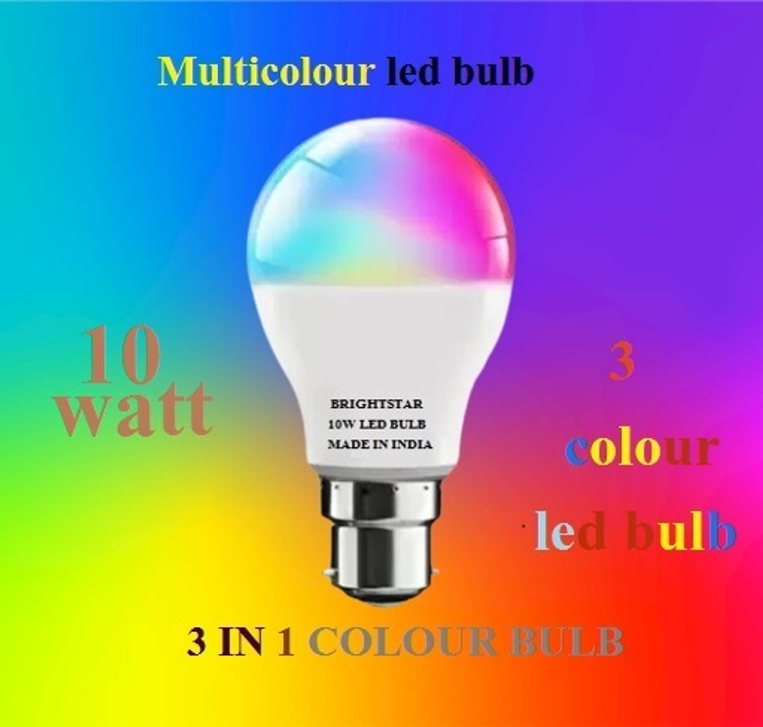 Brightstar 10 W Basic Round B22 LED Bulb