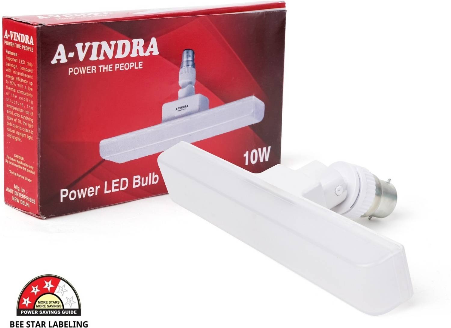 AVINDRA 10 W Basic T-Bulb B22 D LED Bulb