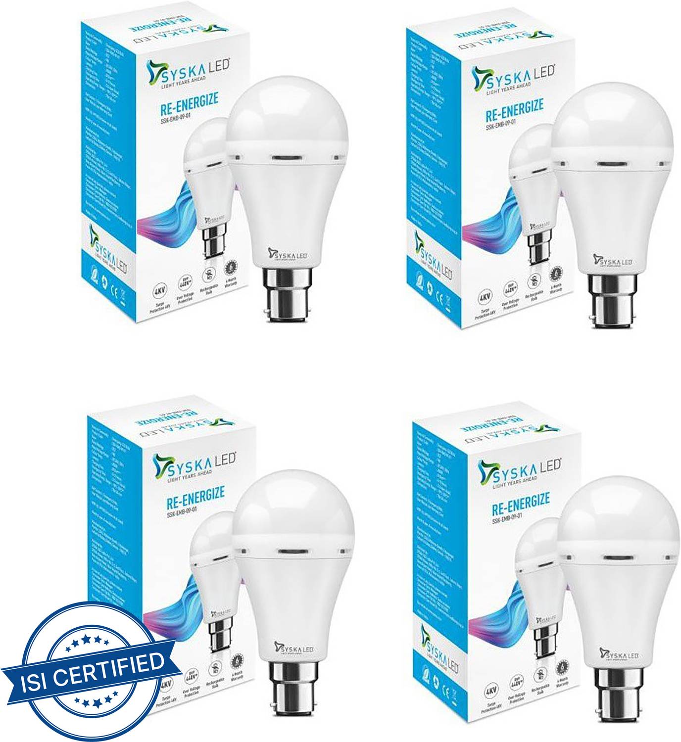 Syska 9 W Inverter Standard B22 Inverter Bulb